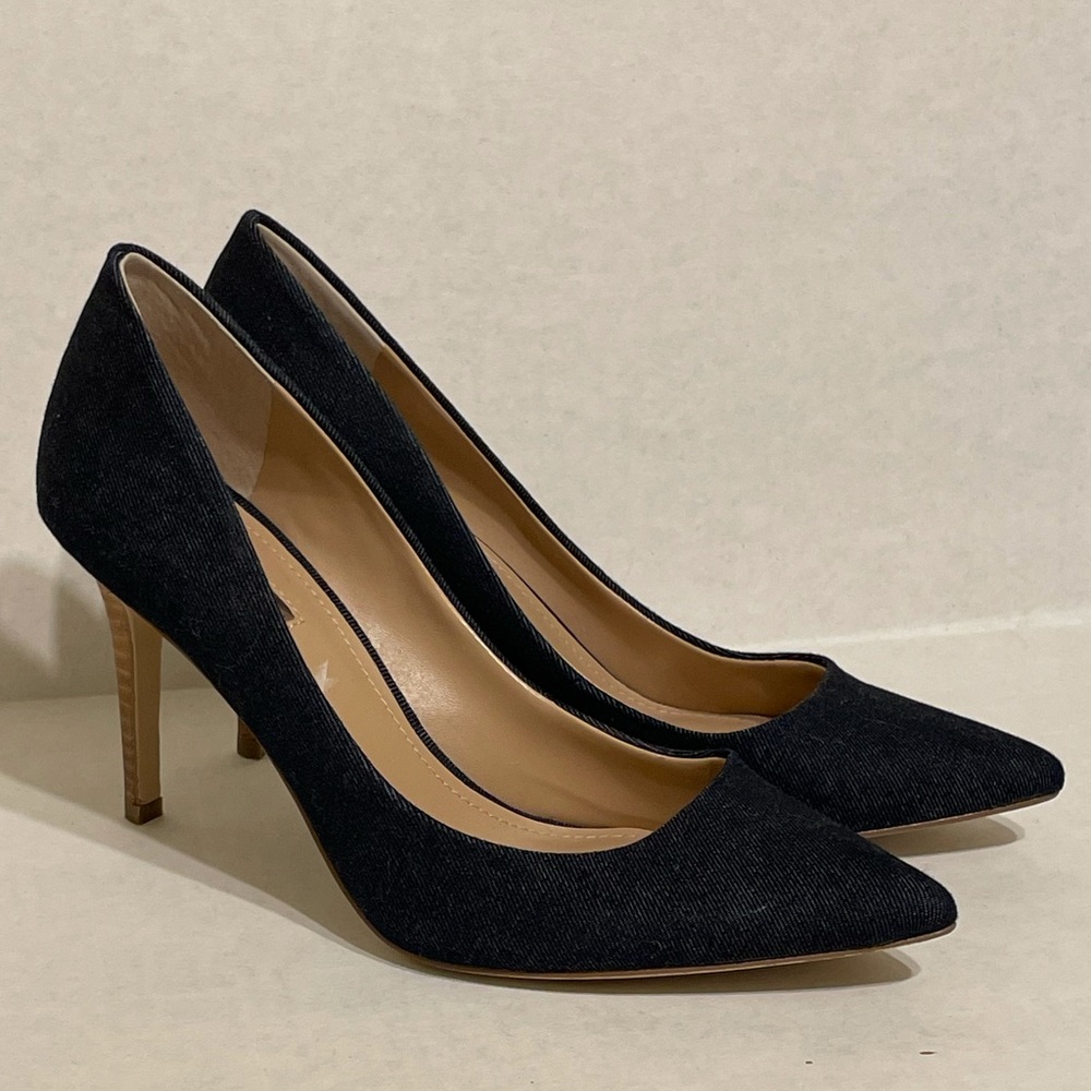 BCBGeneration Denim Blue Heels NWOT